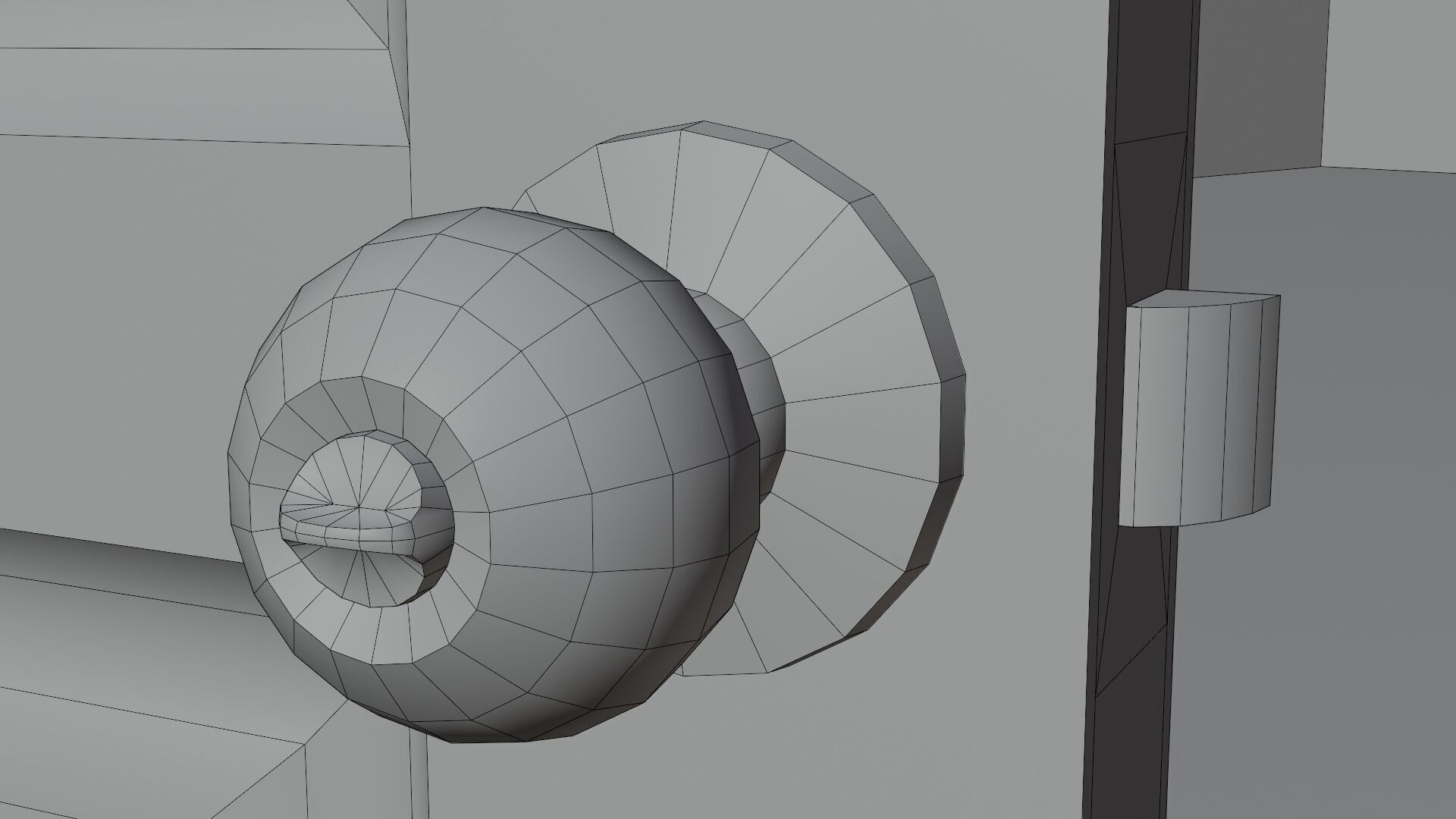 Wooden gray door Free low-poly 3D model_14