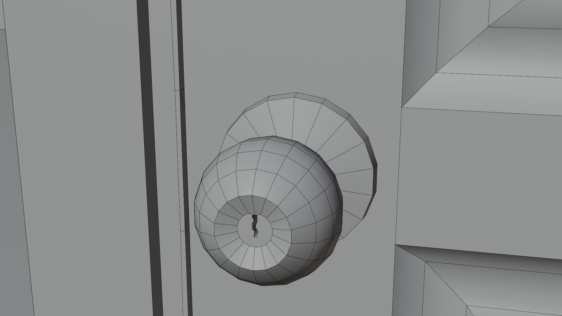 Wooden gray door Free low-poly 3D model_12