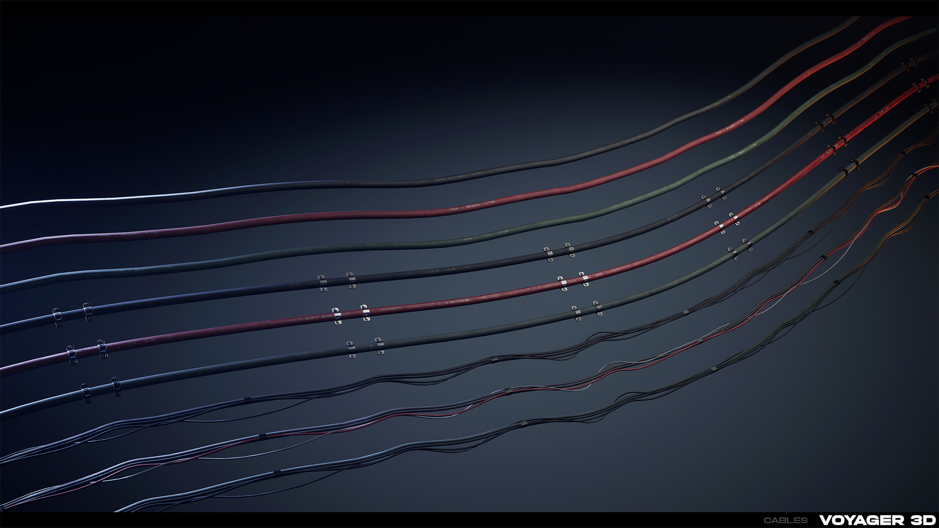 Industrial Cable Kit Vol 02  Low-poly 3D model_6