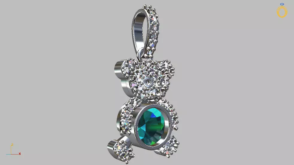 Bear Pendant 3D print model