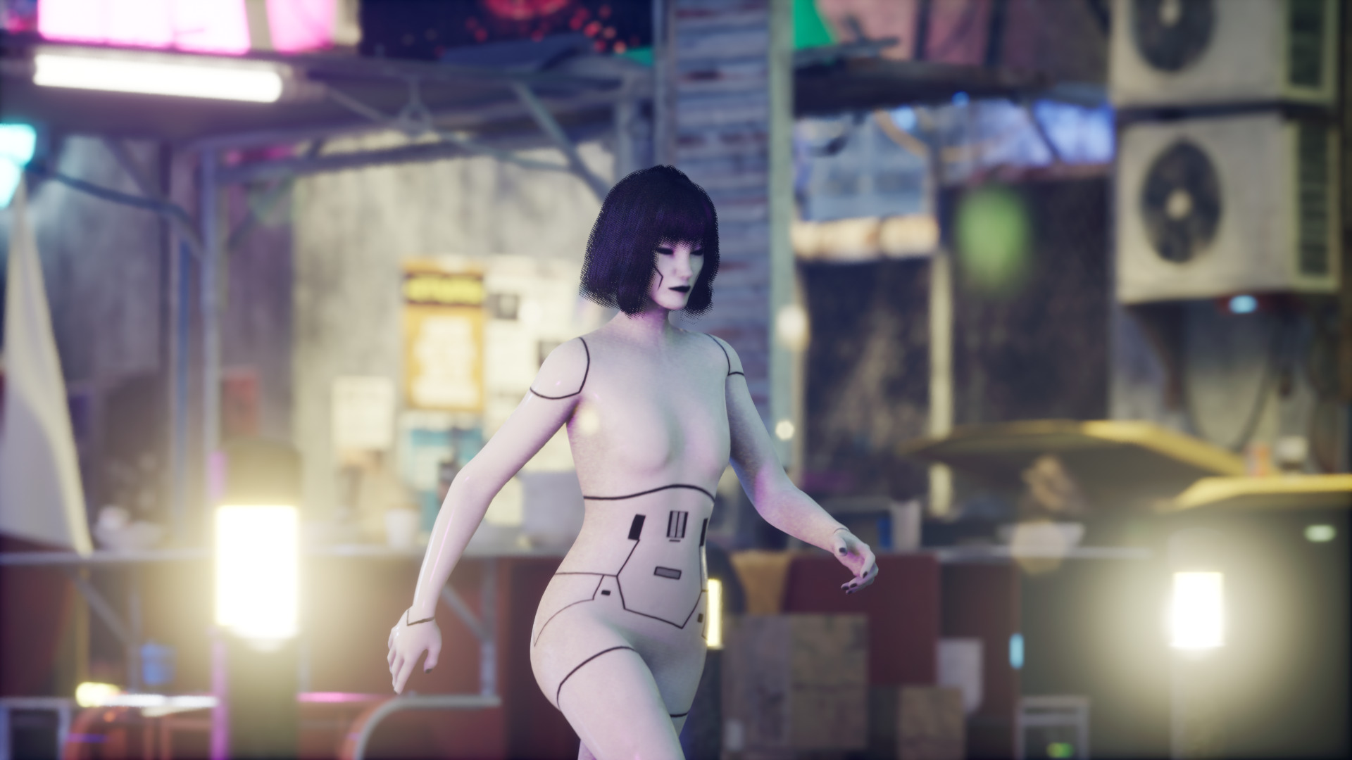 Game-Ready Stylized 3D Character Mechiko Low-poly 3D model_6