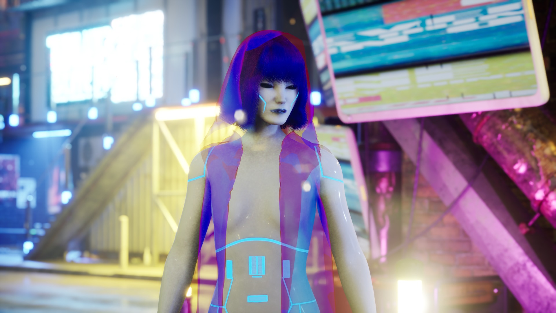 Game-Ready Stylized 3D Character Mechiko Low-poly 3D model_3