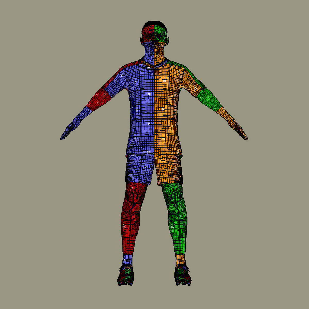 T-Pose Rigged Kieran Trippier Newcastle 24-25 3D model_7