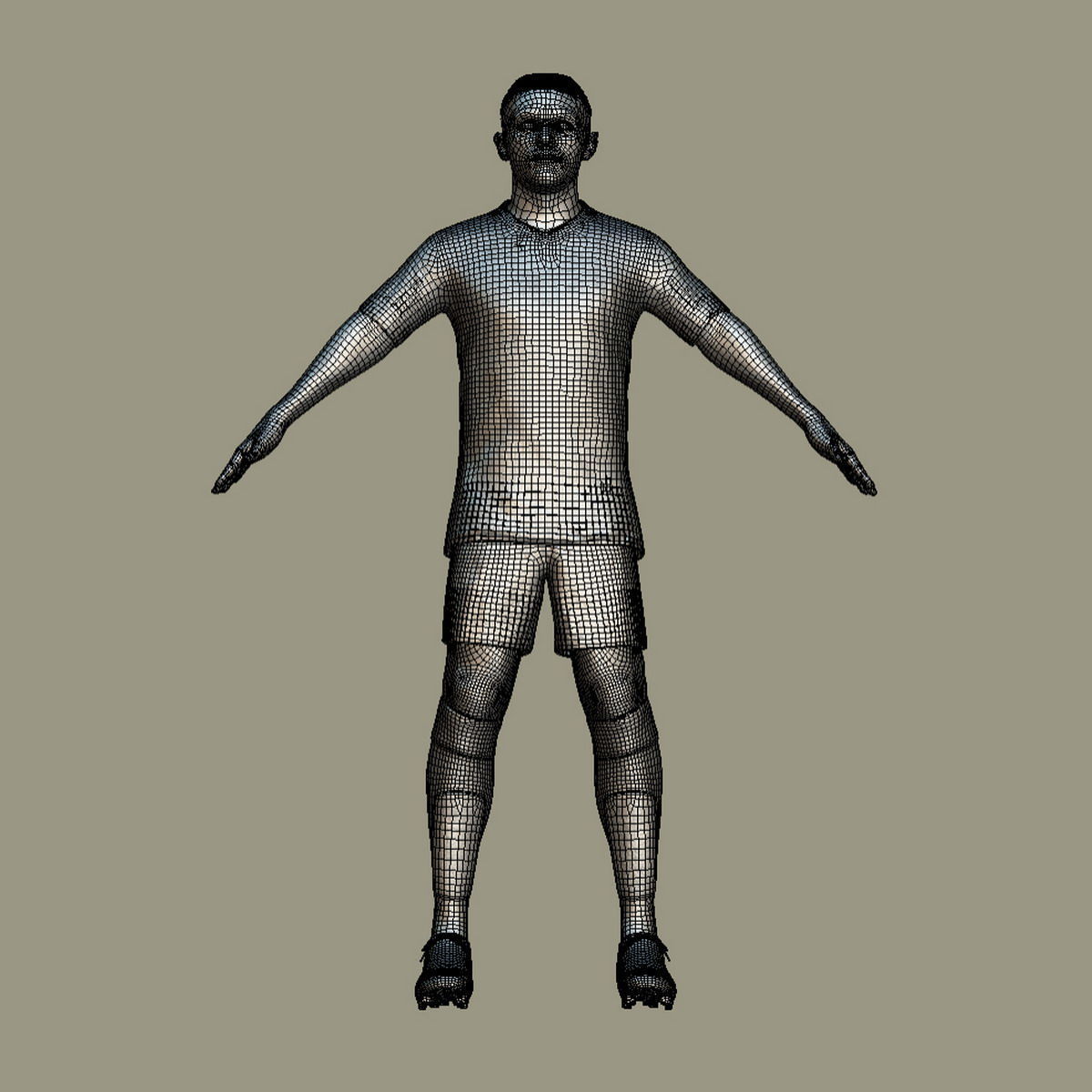 T-Pose Rigged Kieran Trippier Newcastle 24-25 3D model_5