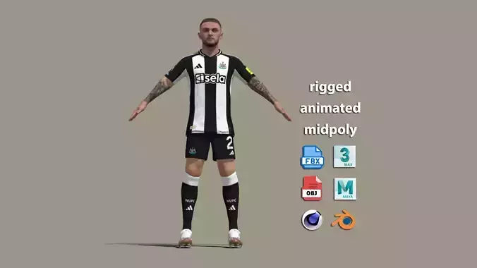 T-Pose Rigged Kieran Trippier Newcastle 24-25