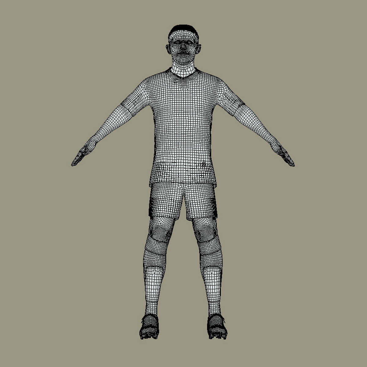 T-Pose Rigged Kieran Trippier Newcastle 24-25 3D model_8