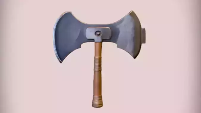 wooden handled battle axe 
