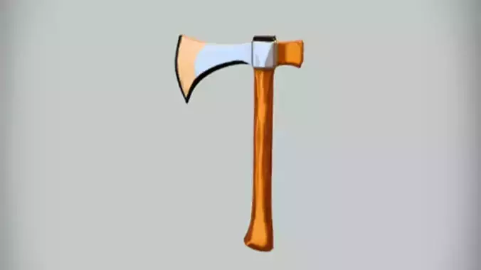 stylized axe 3D Game Ready Model