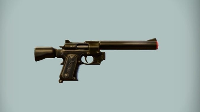 Silenced pistol   3D Game ready Model 3D model