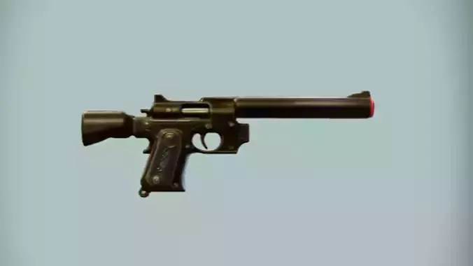 Silenced pistol   3D Game ready Model