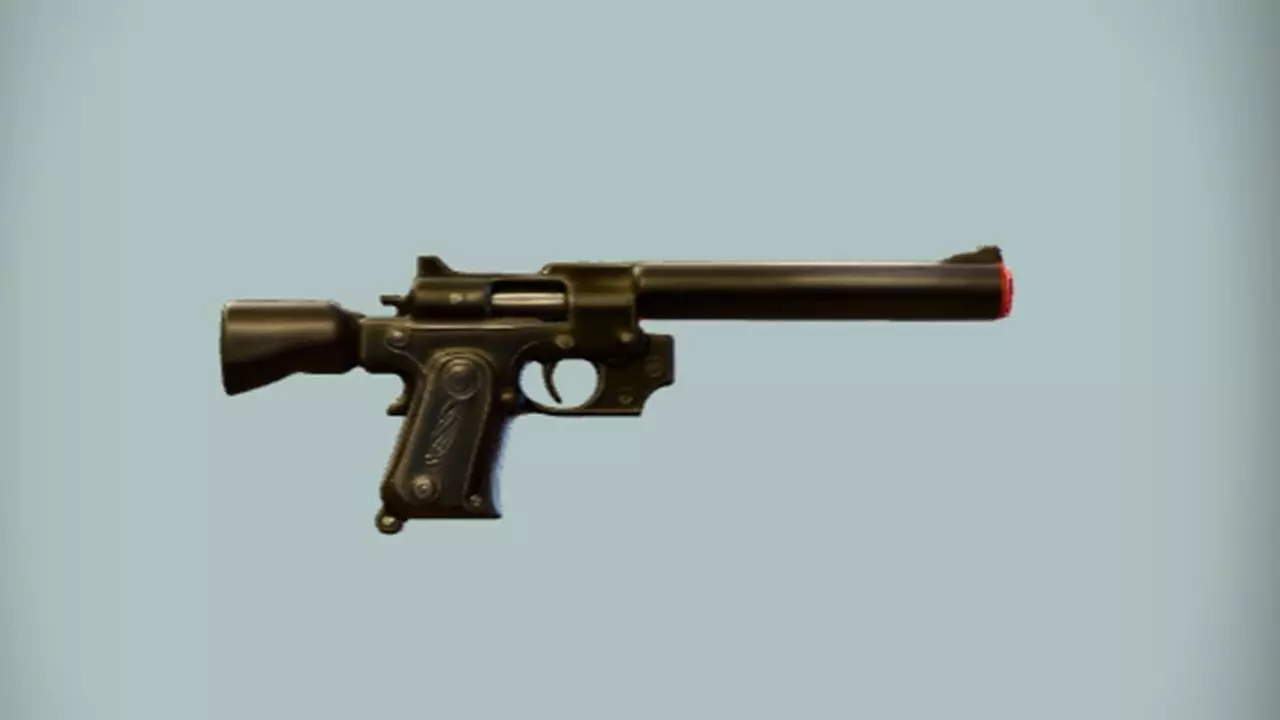 Silenced pistol 3D Game ready Model 3D model_0