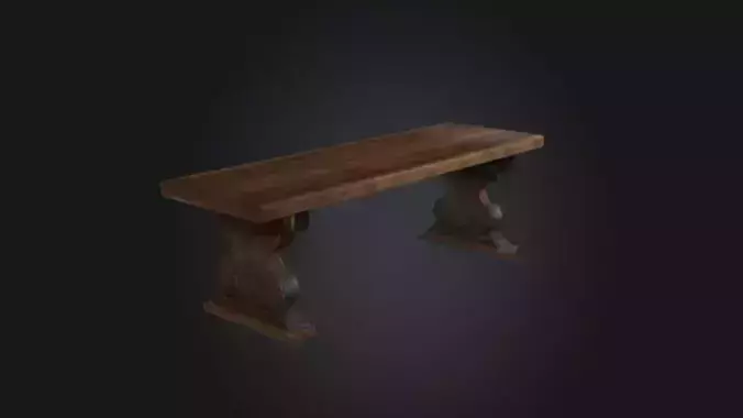 long wooden dining table