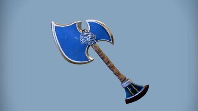 Intricately designed battle axe 3D model
