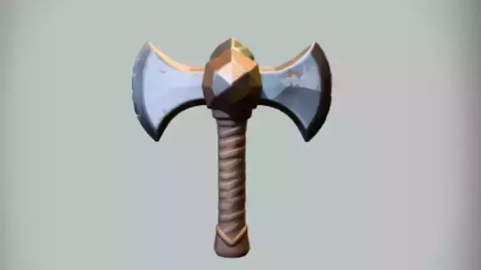 Double headed battle axe 