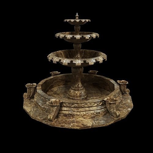 fountain marble 2 3D model