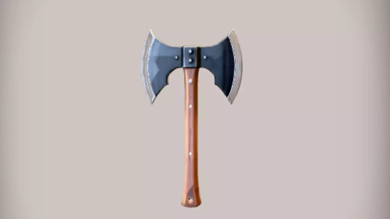 double headed axe 3D model_0