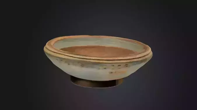 Cerulean Wooden Bowl 