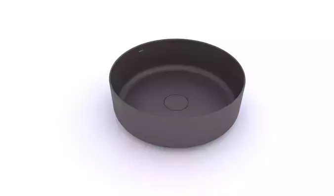 Brown round countertop basin Deca