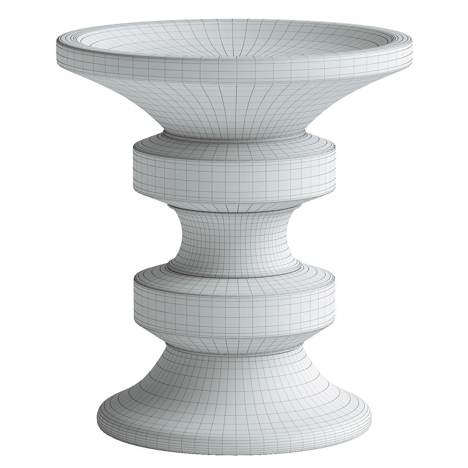 Eames Turned Stool Shape D 3D model_3
