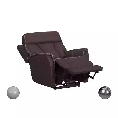 Atlas Power Lift Recliner Brown Reclined 3D model