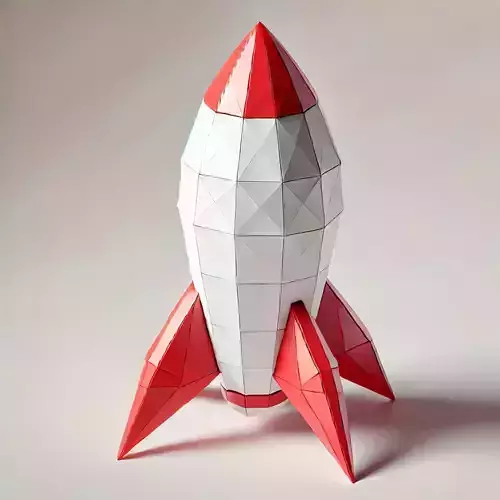 Low-Poly Rocket Free low-poly 3D model