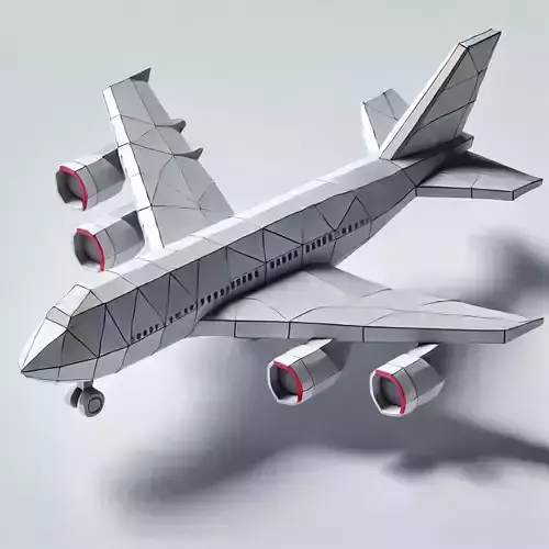 Low-Poly Airplane Free low-poly 3D model