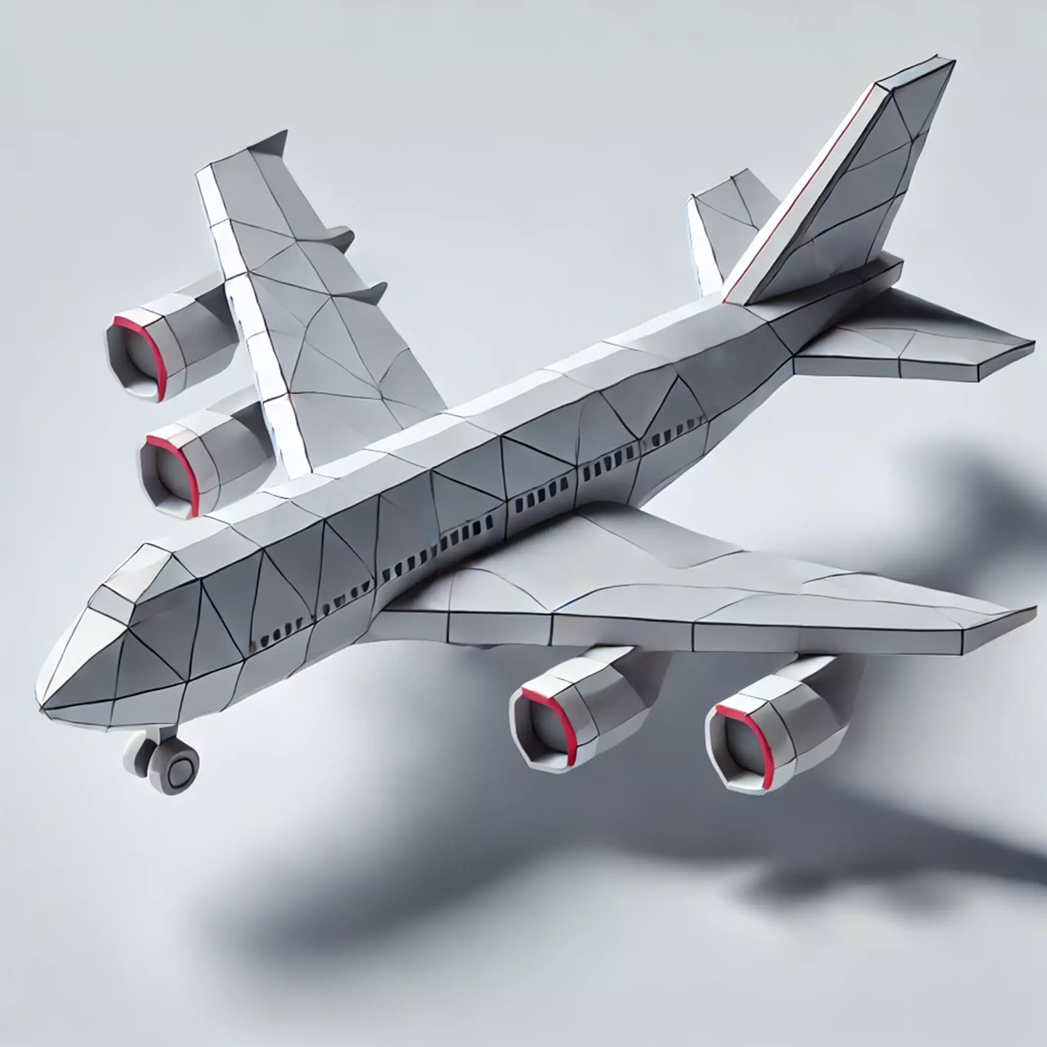 Low-Poly Airplane Free low-poly 3D model