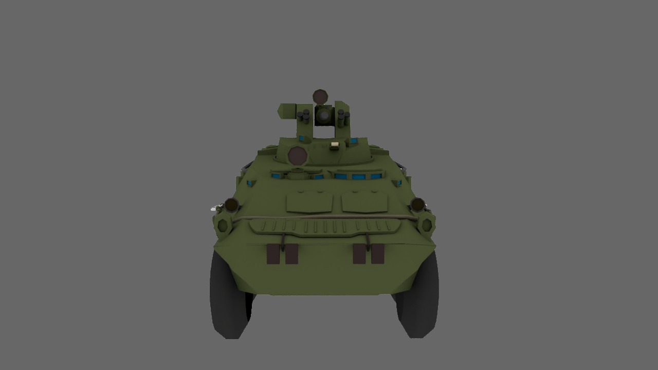 BTR-80A Low-poly 3D model_5