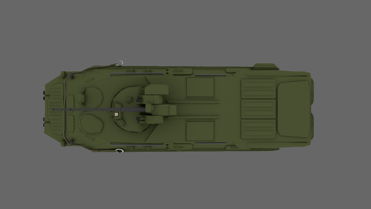 BTR-80A Low-poly 3D model_2