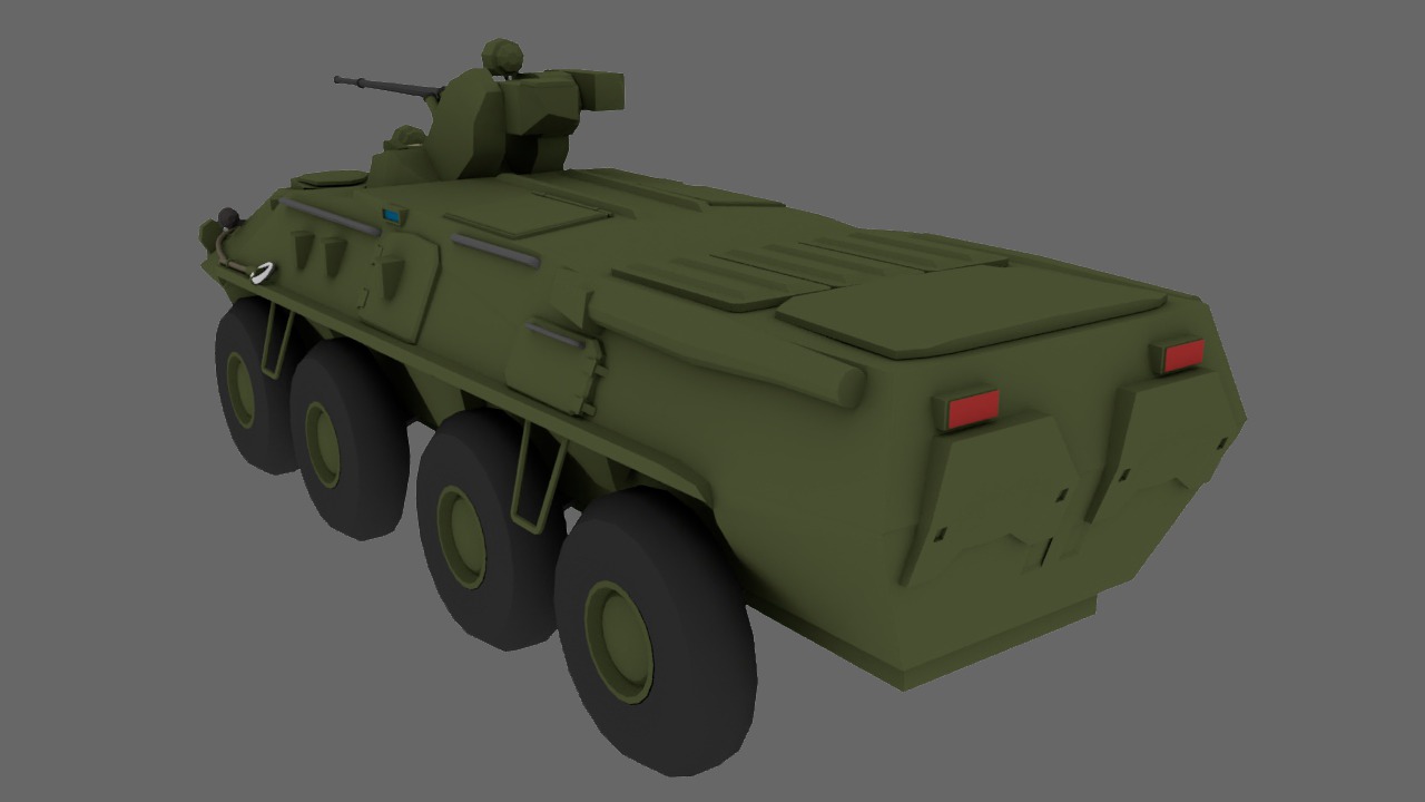 BTR-80A Low-poly 3D model_3