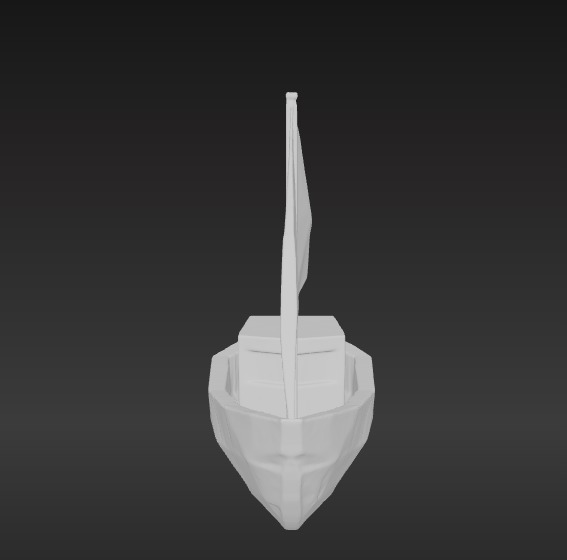 Low-Poly Boat Low-poly 3D model_5