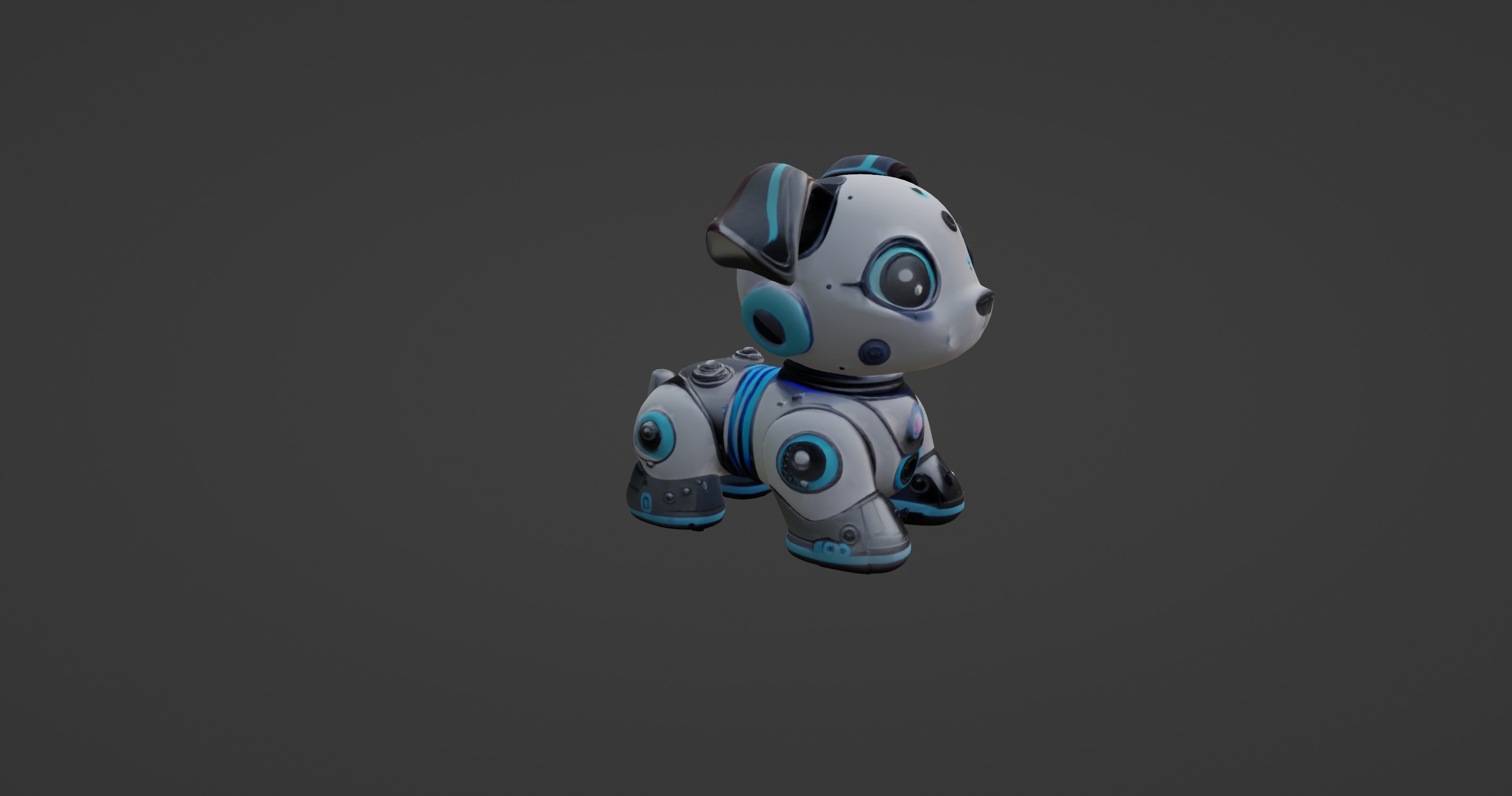Stylized Robotic Pet Dog 3D model_6