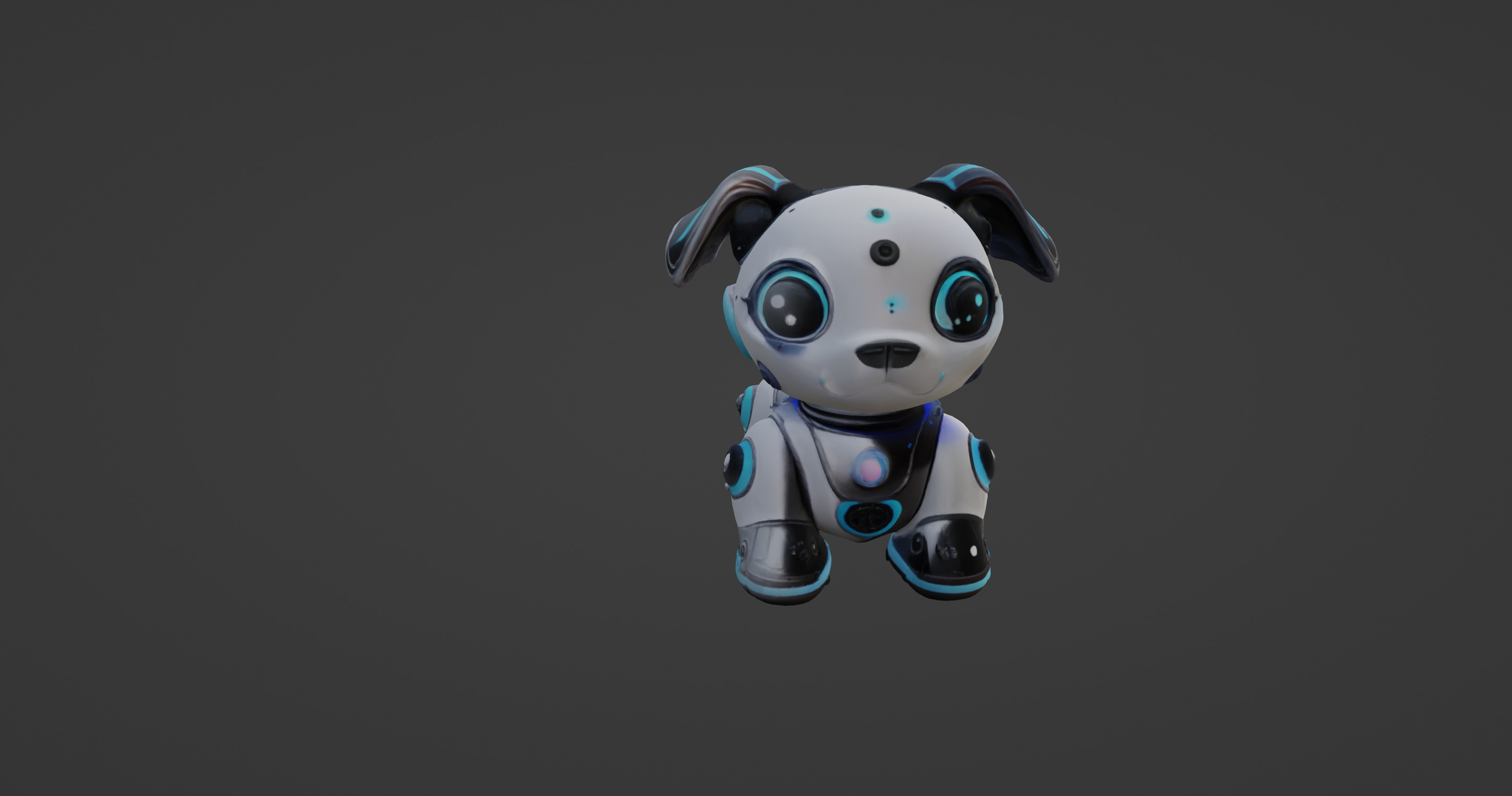 Stylized Robotic Pet Dog 3D model_5