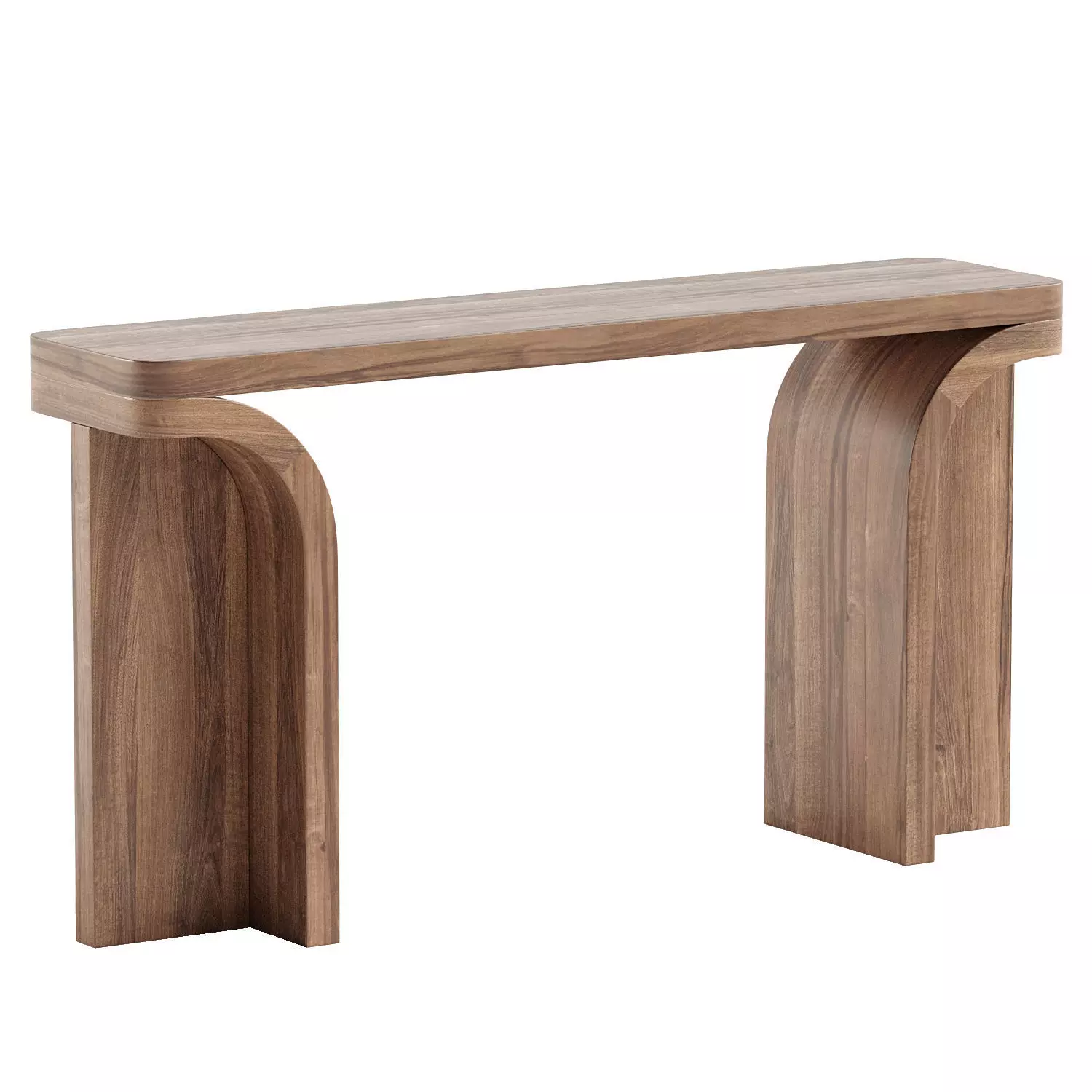Console Table Walnut 3D model_0