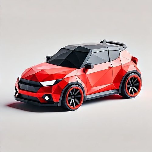 Low-Poly Car Low-poly 3D model
