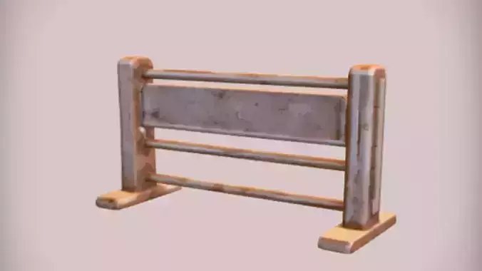 rustic metal safety barrier