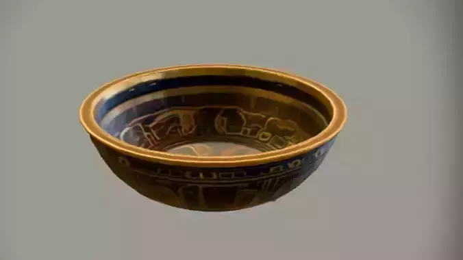 ornate bowl with engravings