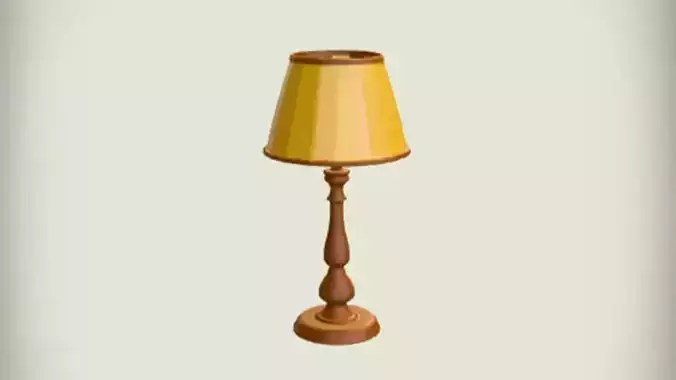 modern table lamp with red shade