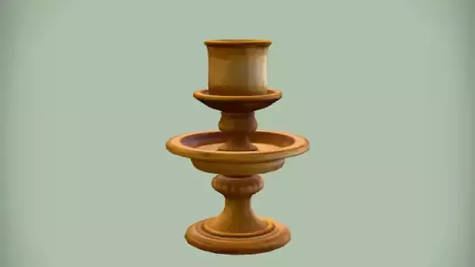 golden candle holder