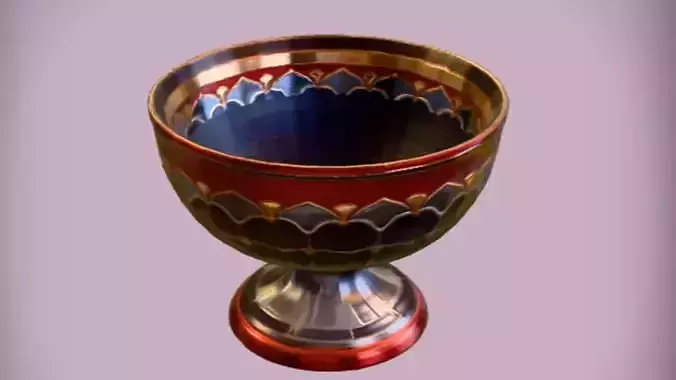 Decorative chalice  3D Game ready Model