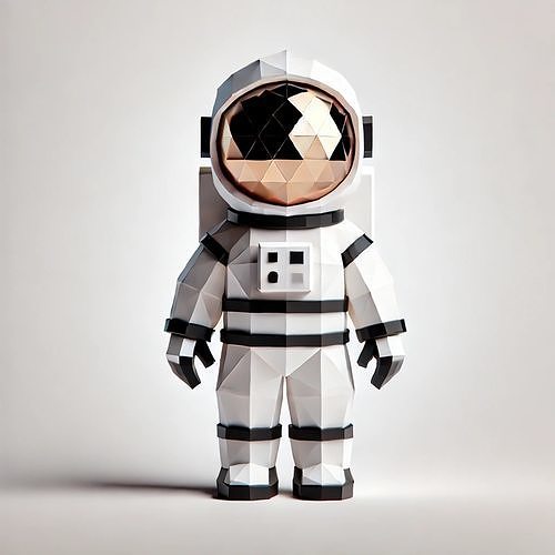 Low-Poly Astronaut Low-poly 3D model