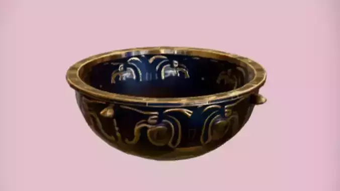 decorative ancient style metal bowl