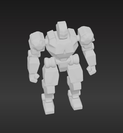 Low-Poly Robot Low-poly 3D model_8