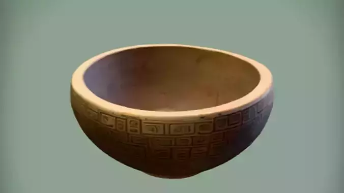 Ancient carved stone bowl