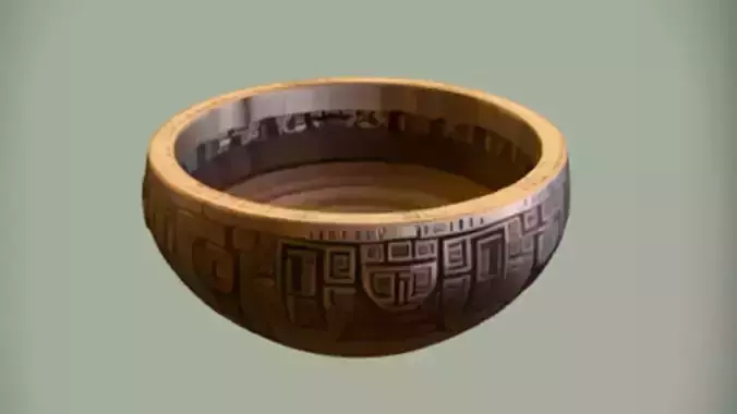 ancient carved ceremonial bowl