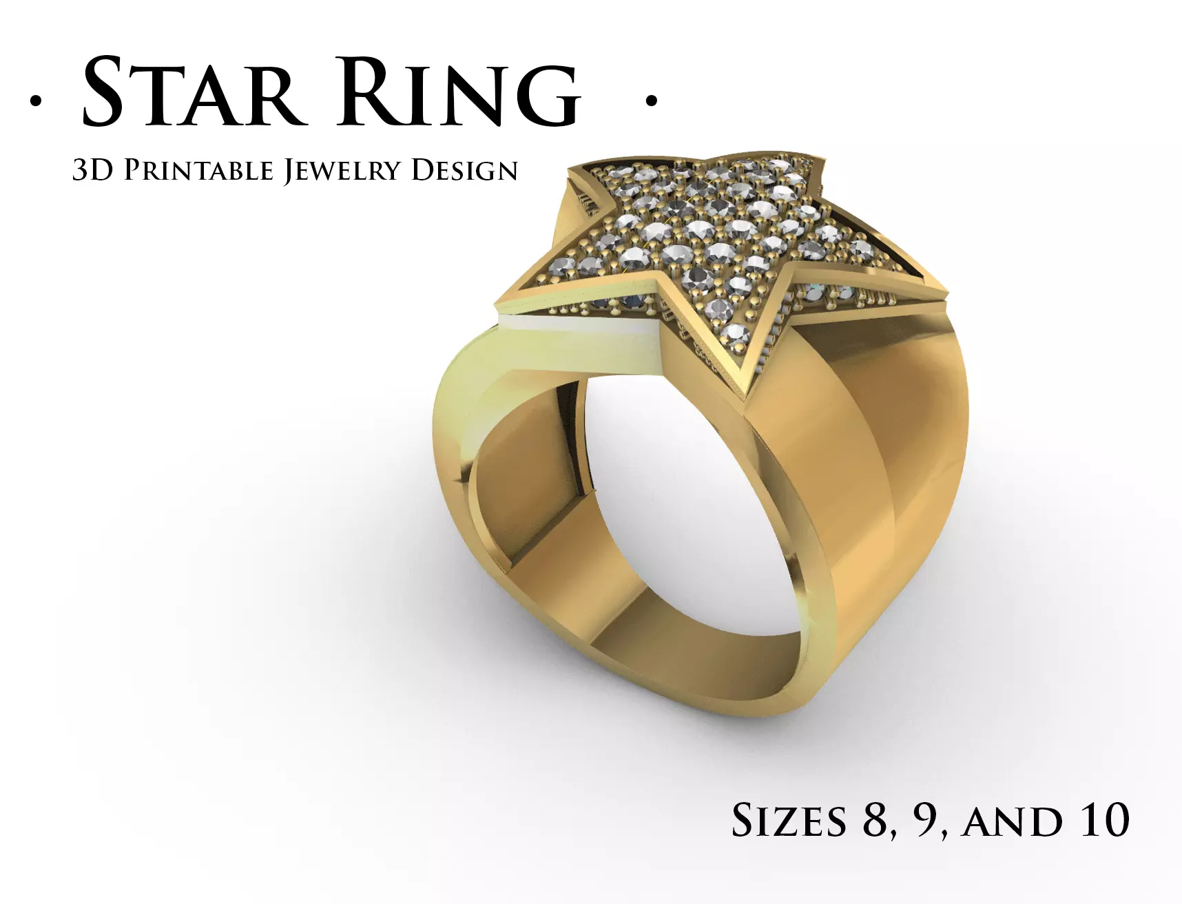 Star Ring 3D print model