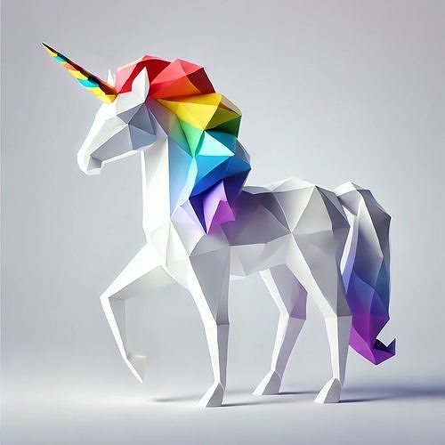 Low-Poly Unicorn Low-poly 3D model