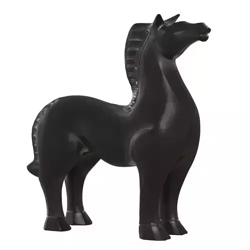 Minimalist Horse Statue 3D model