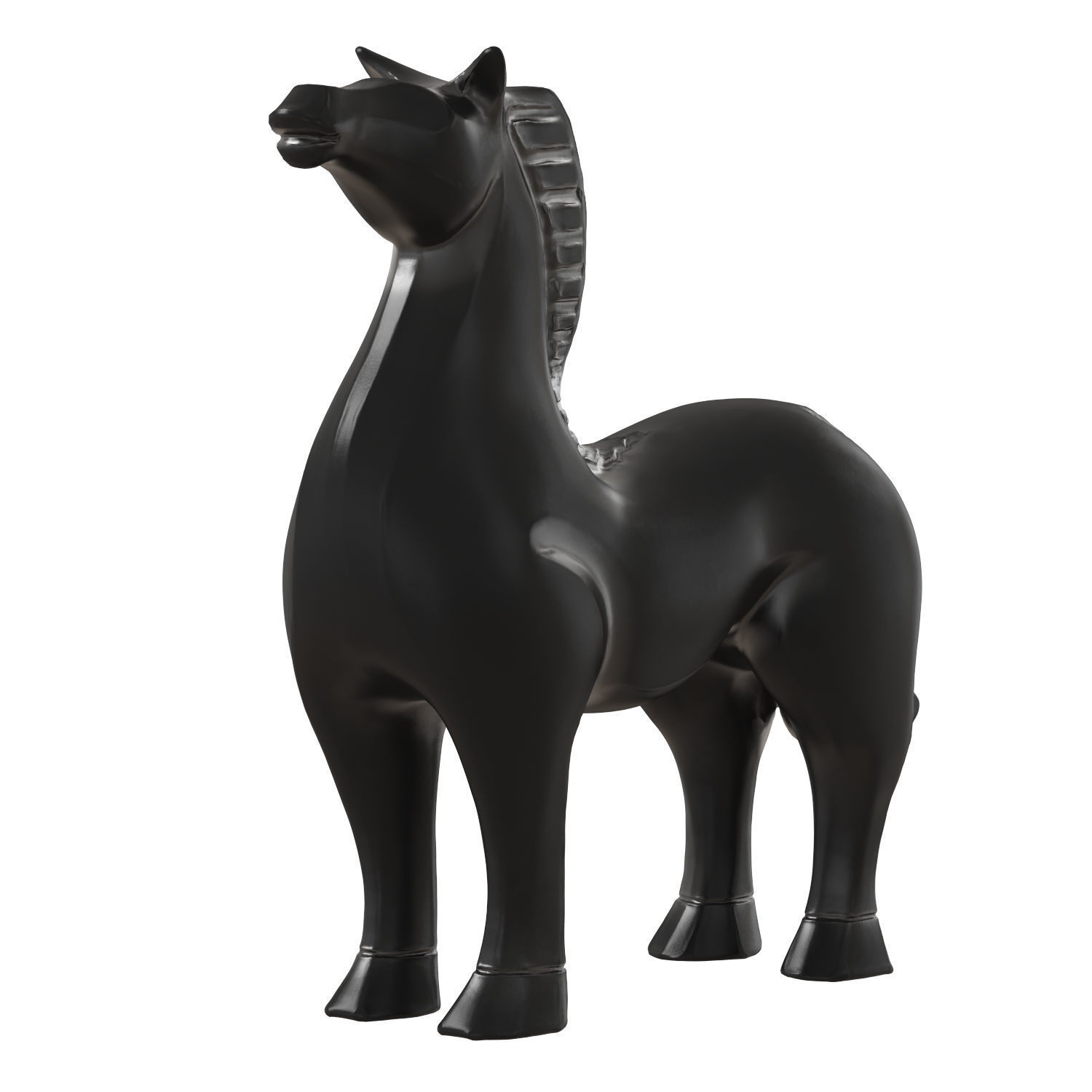 Minimalist Horse Statue 3D model_1