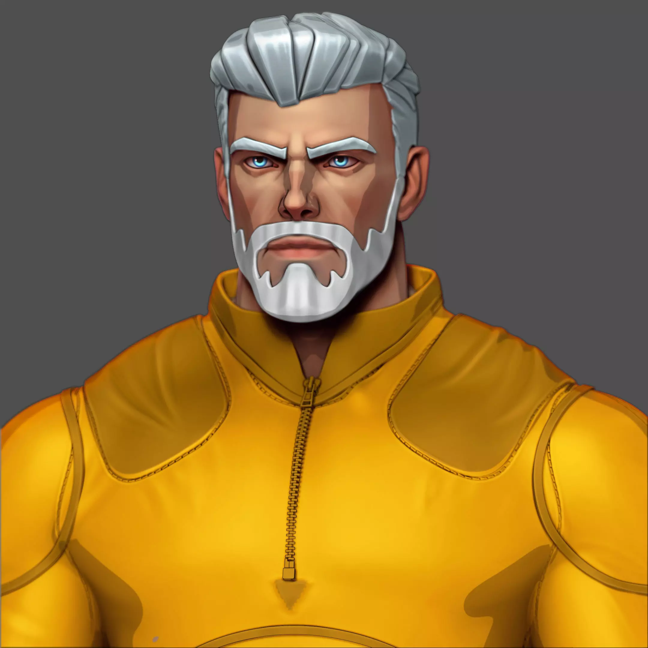 Rick Flag Senior Stylized Character Low-poly 3D model